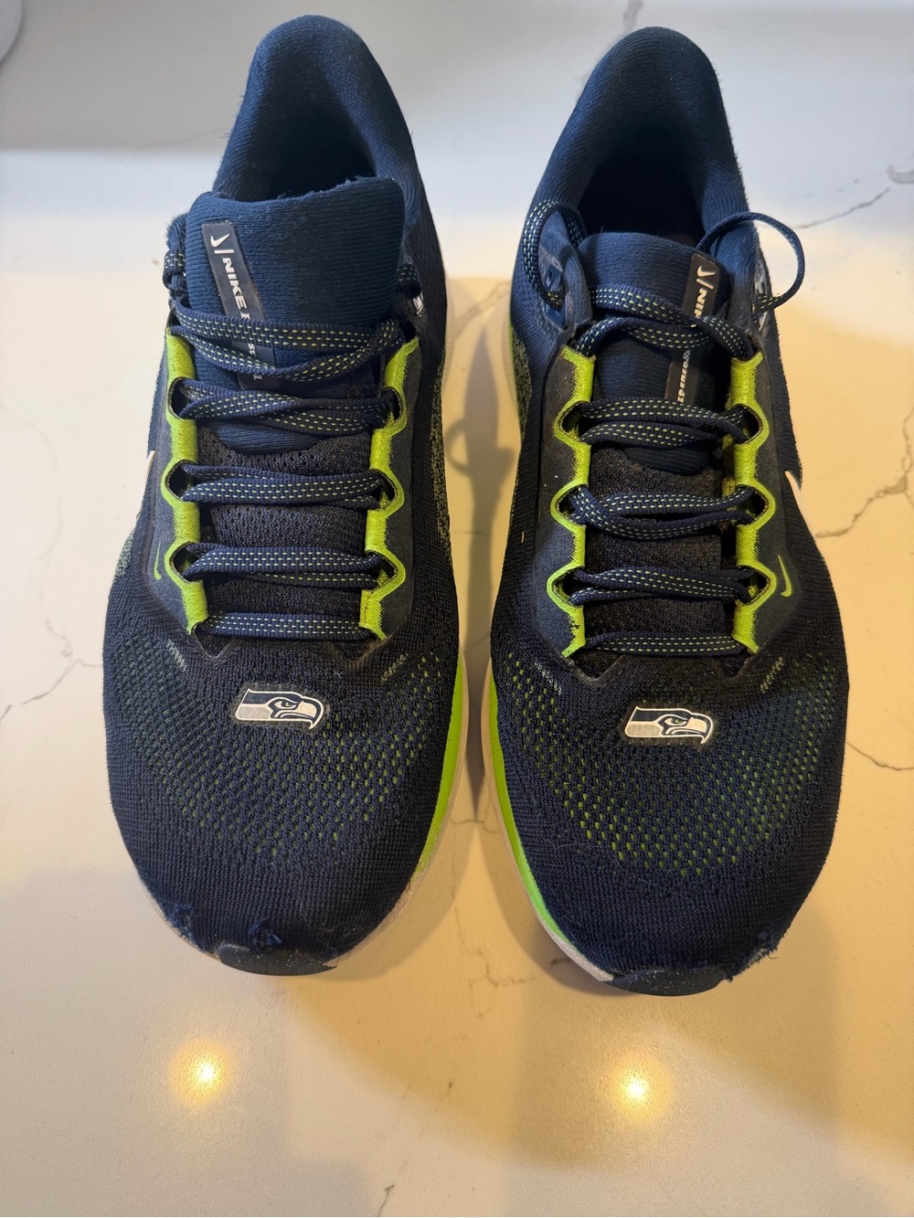 Nike Pegasus 41 Seattle Seahawks Running Shoes Men’s 7.5 Navy Green NFL